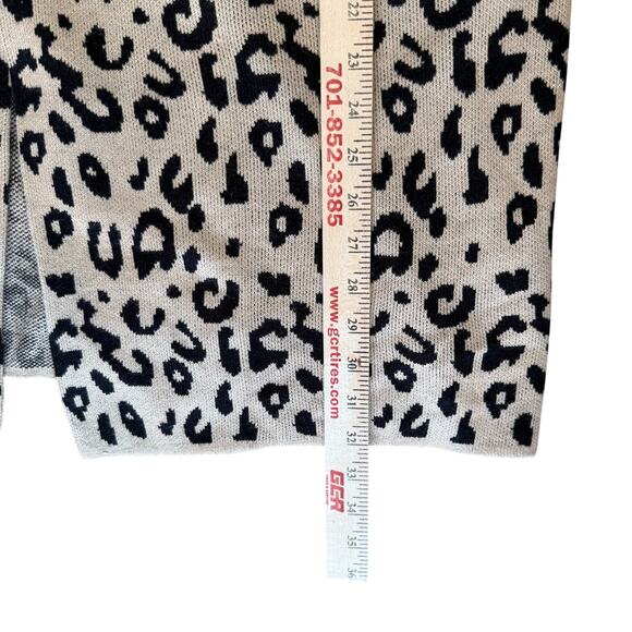 Anne Klein Cardigan Blazer Cheetah Sz XL Double Breasted Open Front Brown Black - Picture 4 of 10